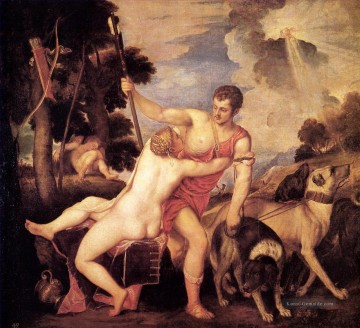 Venus und Adonis 1553 Nacktheit Tizian Ölgemälde